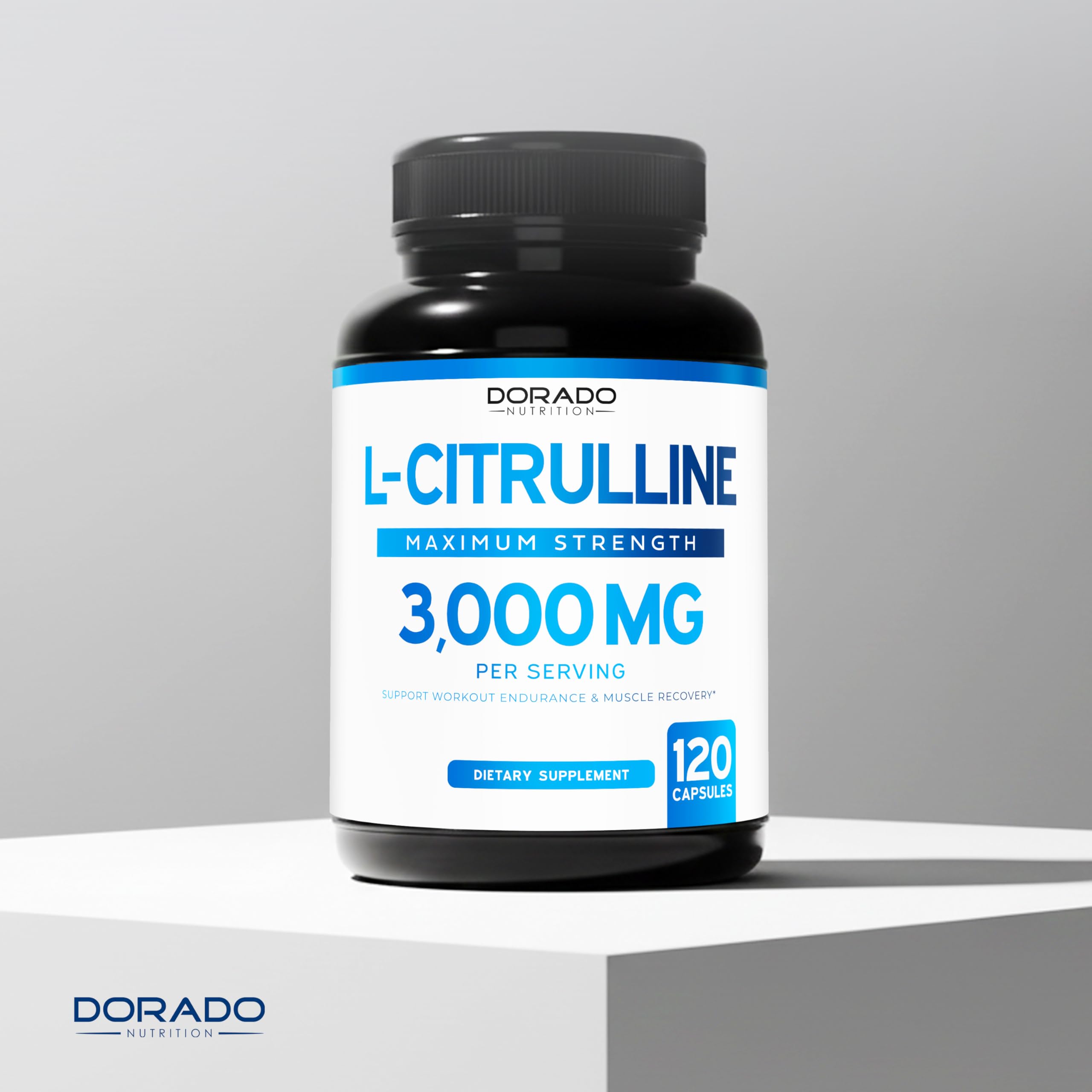 L Citrulline 3000mg Supplement (120 Capsules) Support L Arginine & Nitric Oxide Pills - L-Citrulline For Men & Women - Muscle Recovery & Pump Supplement - 3rd Party Tested