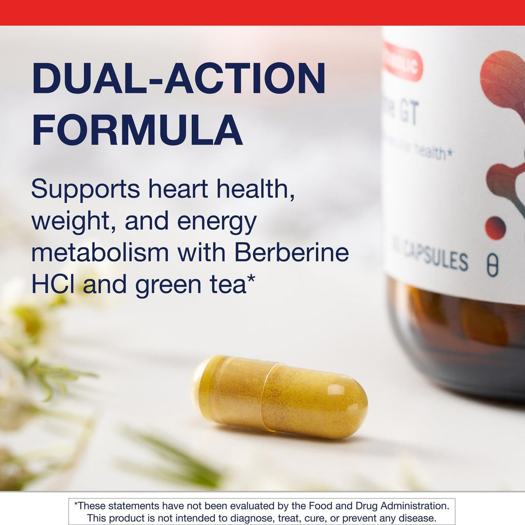 Metagenics Berberine GT - Berberine Supplement 500 mg - Supports Heart Health, Healthy Cholesterol, Triglyceride & Carbohydrate Metabolism