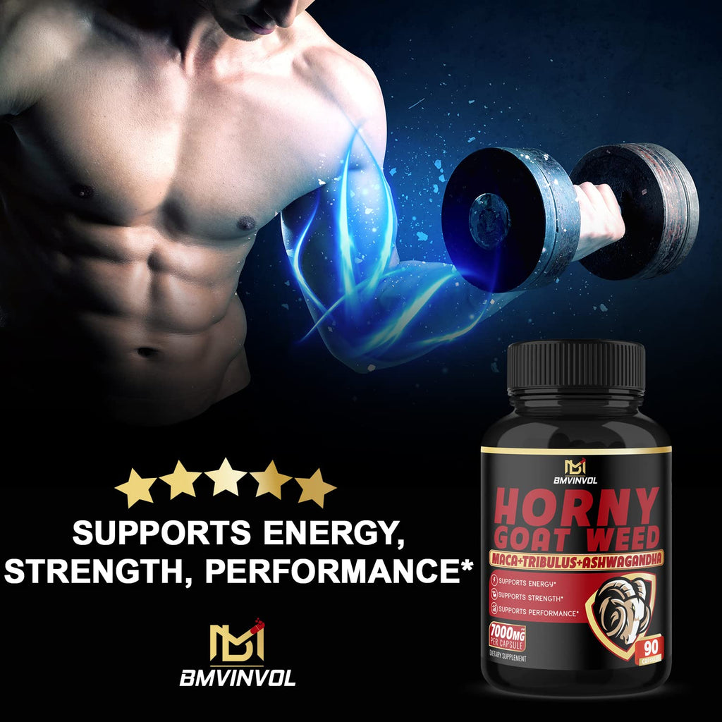 BMVINVOL Horny Goat Weed Capsules - 7000mg Herbal Equivalent BMVINVOL Au supplements