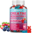 Creatine Monohydrate 8000mg Gummies with BCAA, L-Carnitine, Taurine & Vitamin B12 - Pre Workout Supplement for Muscle Growth, Strength & Energy, Multi-Flavor Chewable Gummies,