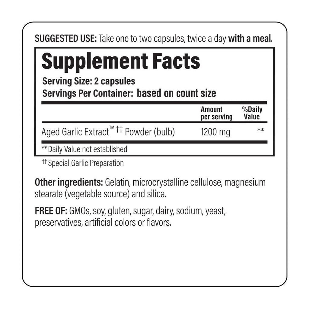 Kyolic Aged Garlic Extract Formula 200, Cardiovascular & Immune*, Reserve, 120 Capsules