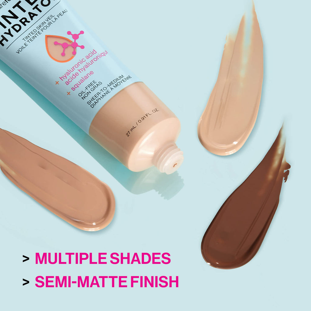 wet n wild Bare Focus Tinted Hydrator Tinted Skin Veil, Lightweight Buildable Coverage with Hyaluronic Acid & Vegan Squalane, Sheer-to-Medium Coverage