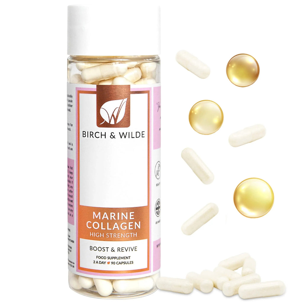 Marine Collagen Peptides Capsules - Hydrolyzed Collagen Supplements for Women & Men - High Strength Capsules Formula BIRCH & WILDE Au supplements