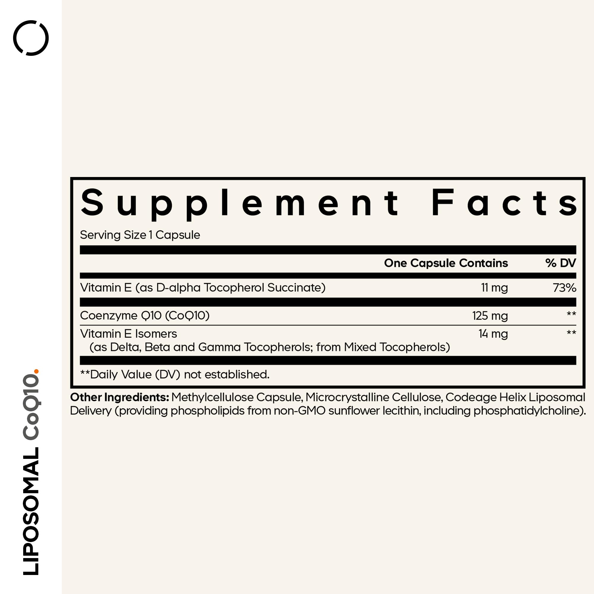 Codeage Liposomal CoQ10 Supplement - 125 mg Coenzyme Q10 with Vitamin E Isomers Tocopherols - 2-Month Supply - 1 Capsule Per Serving - Liposomal Delivery - Vegan, Non-GMO, Gluten-Free - 60 Capsules Codeage Au supplements