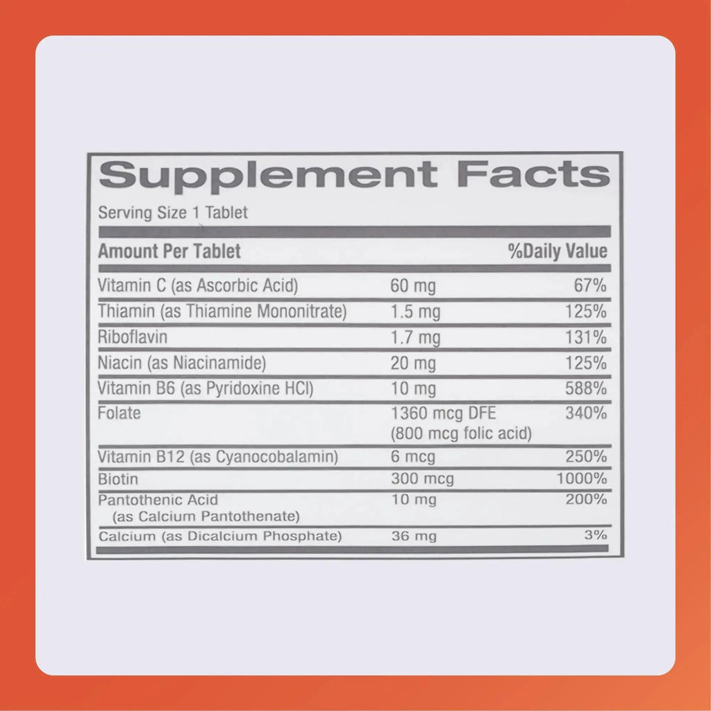 Rugby Nephro-Vite Vitamin B and C Complex Tablets - Dietary Supplement - 100 Count (1 Pack) RUGBY LABORATORIES Au supplements
