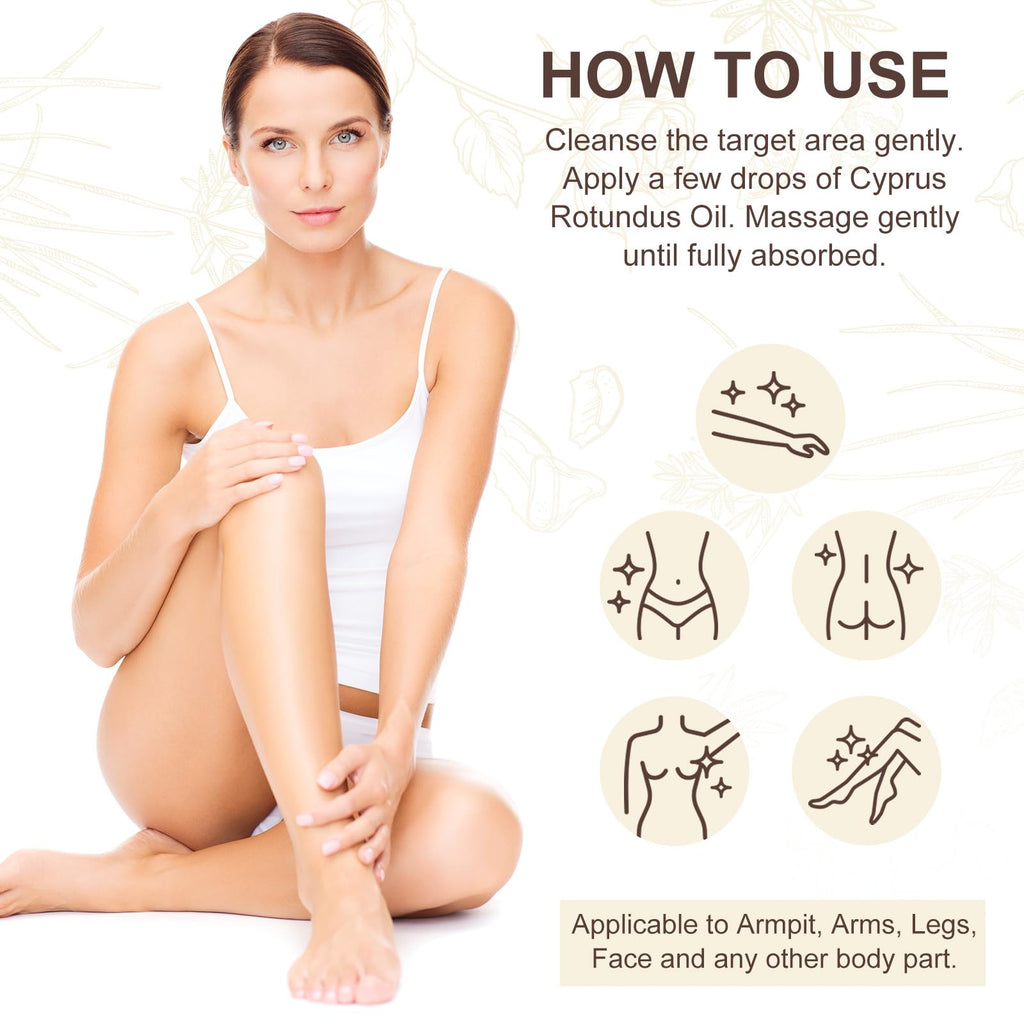 Cyperus Rotundus Oil, Natural for Reducing Body Hair Growth, Cyperus Rotundus Oil for Hair