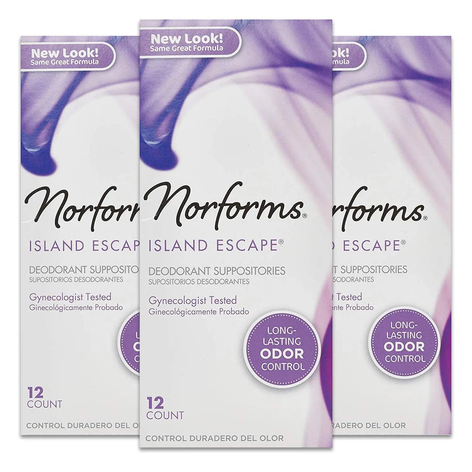 Norforms Feminine Deodorant Suppositories, Long Lasting Odor Control, Island Escape Scent, 12 Count Norforms Au supplements