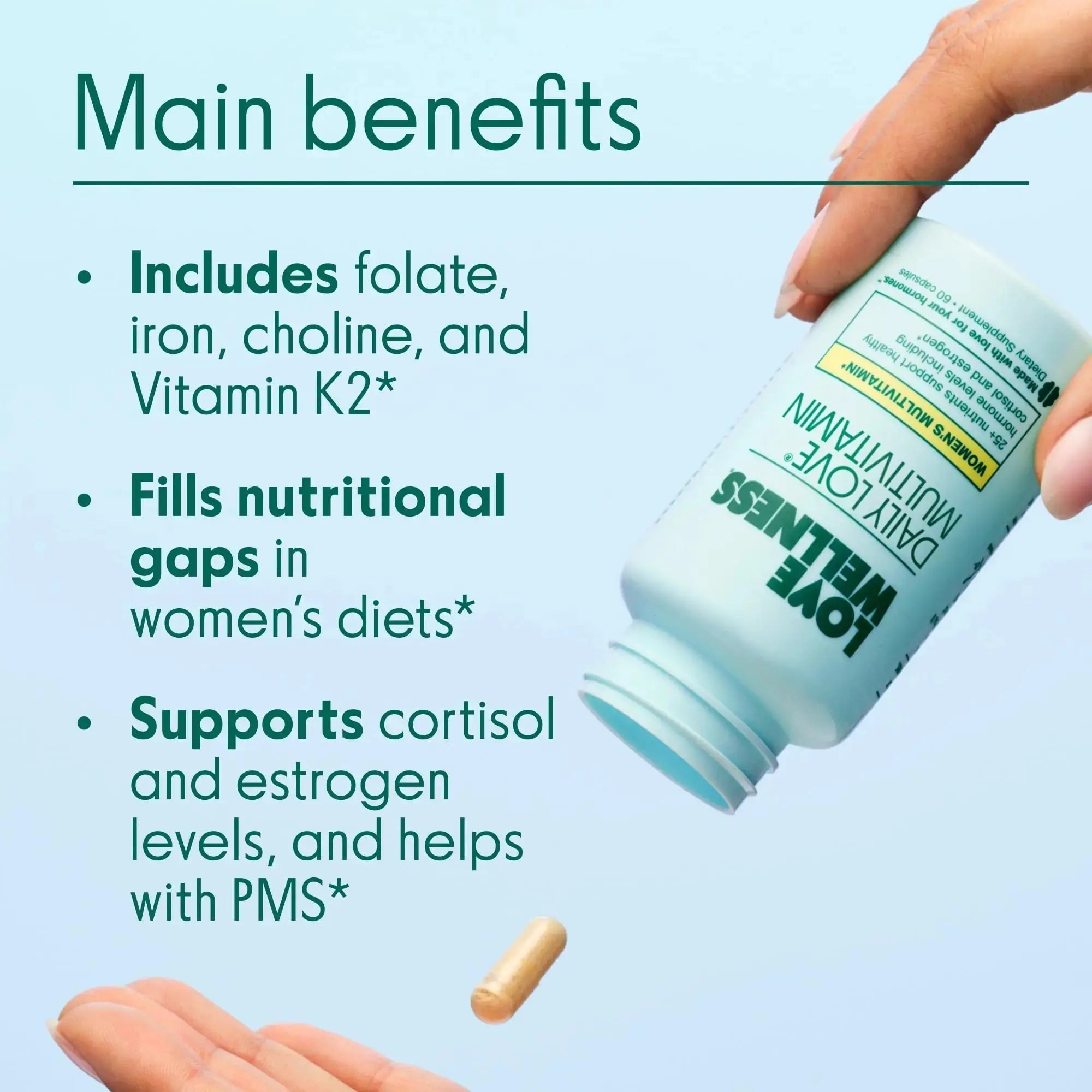 Love Wellness Daily Love Multivitamin & Big Brain Probiotics | Mind and Body Duo | Womens Vitamin and Probitoic Love Wellness Au supplements