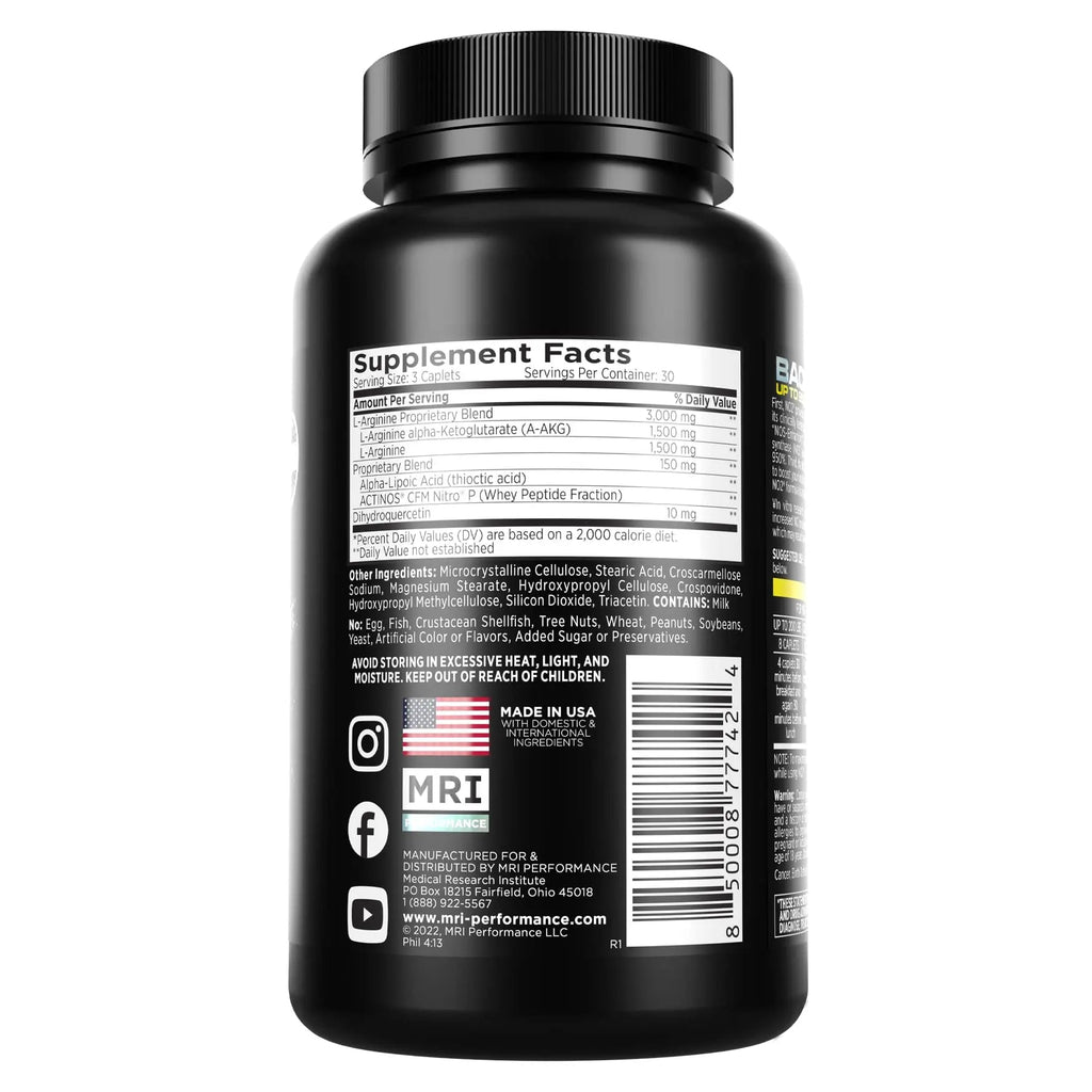 MRI Performance NO2 Nitric Oxide Original Formula All Day Perpetual Pump, Stim-Free MRI Au supplements