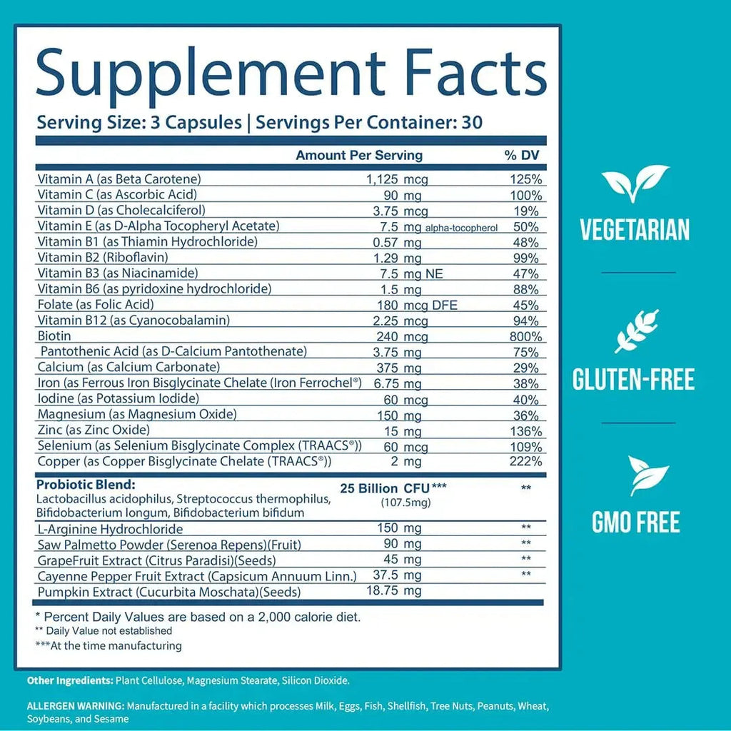 GOBIOTIX Multivitamin with Probiotics and Digestive Enzymes - 25 Billion CFU - Digestive Health, Probiotics for Women and Men GOBIOTIX Au supplements