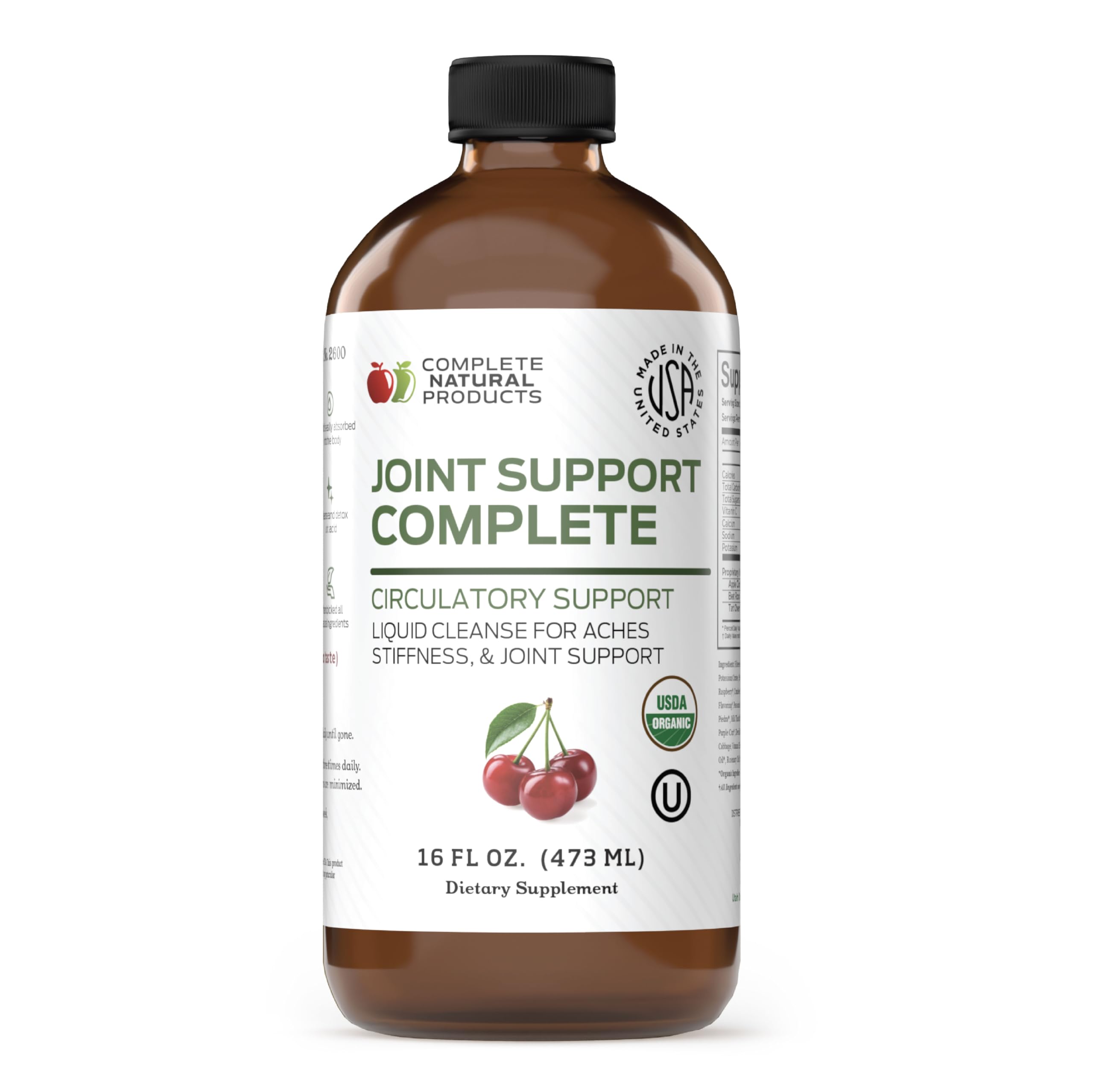 Complete Natural Products Joint Support Complete – 16 Fl Oz Organic Liquid Joint Supplement with Glucosamine Chondroitin MSM – Natural Uric Acid Cleanse & Herbal Joint Health Support for Mobility Complete Natural Products Au supplements