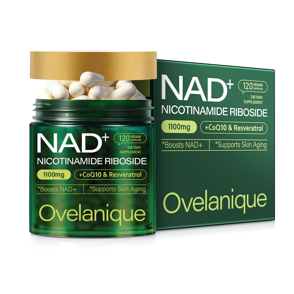 Ovelanique NAD Supplement with Nicotinamide Riboside & Resveratrol |NMNH Supplement Alternative| NAD+ Complex with Quercetin Phytosome & CoQ10 | Liposomal Delivery,120 Capsules(Packaging May Vary) Ovelanique Au supplements