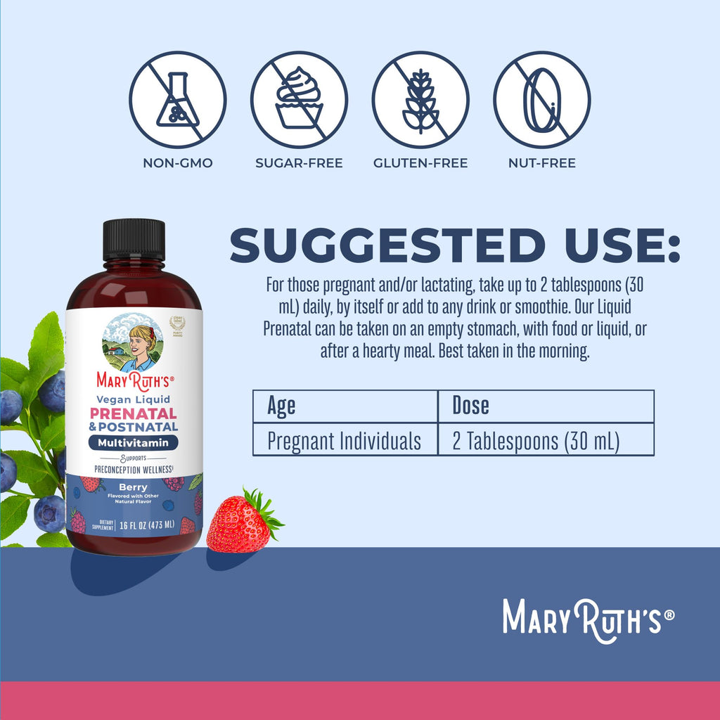 MARYRUTH'S Postnatal & Prenatal Vitamins for Women | Sugar Free | Womens Multivitamin for Pre-Conception, Pregnancy & Nursing | Ginger
