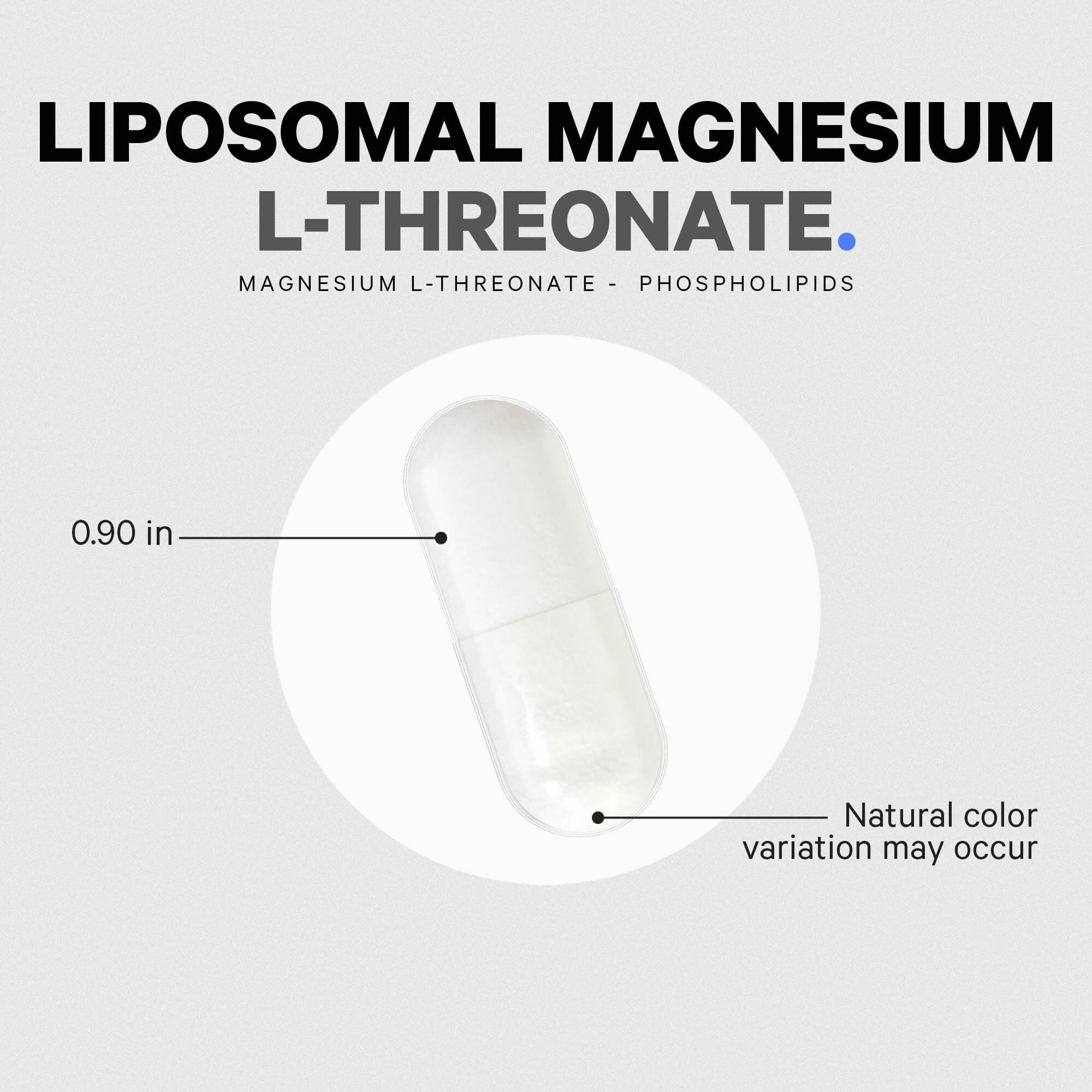 Codeage Liposomal Magnesium L-Threonate Supplement, Patented Magtein Magnesium Threonate for Brain Health, Memory and Cognitive Function Support, Bioavailable, Non-GMO - 90 Capsules Codeage Au supplements