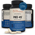 Live Conscious PRO45 Probiotics for Women & Men: Comprehensive Formula, 45 Billion CFU, 11 Strains, Dairy Free - w/Prebiotics and Probiotics