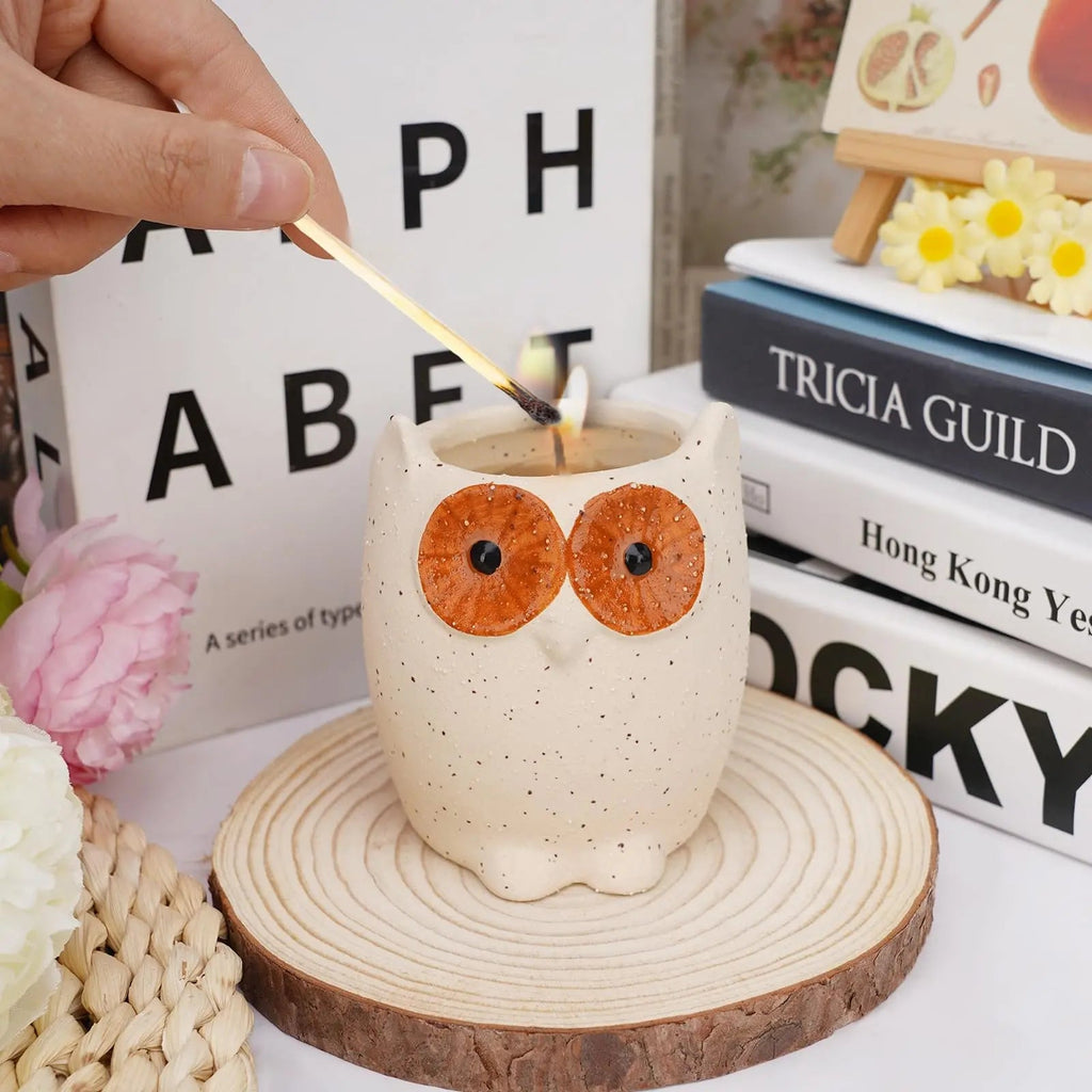 ETAKISH Lavender Scented Candle Gifts for Women, Cute Owl Highly Scented Aromatherapy Candle ETAKISH Au supplements