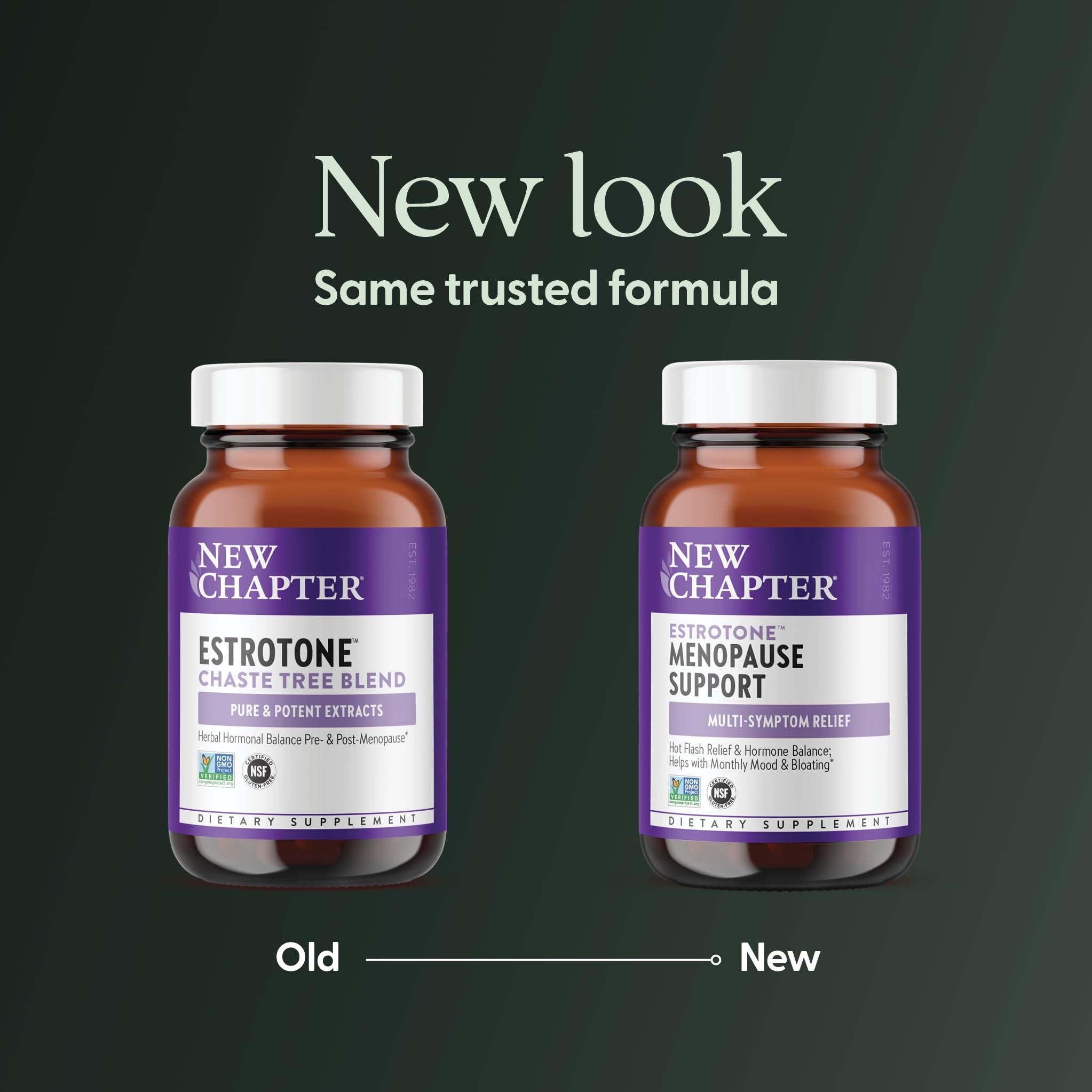New Chapter Menopause Supplement - Estrotone Herbal Hormone Balance for Women in Perimenopause, with Black Cohosh for Hot Flash Relief & to Reduce Night Sweats + Vitex, No Added Hormones - 30 ct New Chapter Au supplements