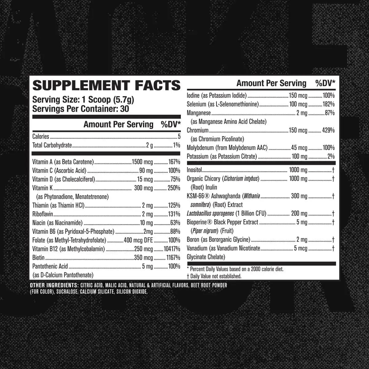 Jacked Factory Vita XT Performance Vitamin Powder - Daily Multivitamin Powder for Men with KSM-66 Ashwagandha, Prebiotic Fiber Jacked Factory Au supplements