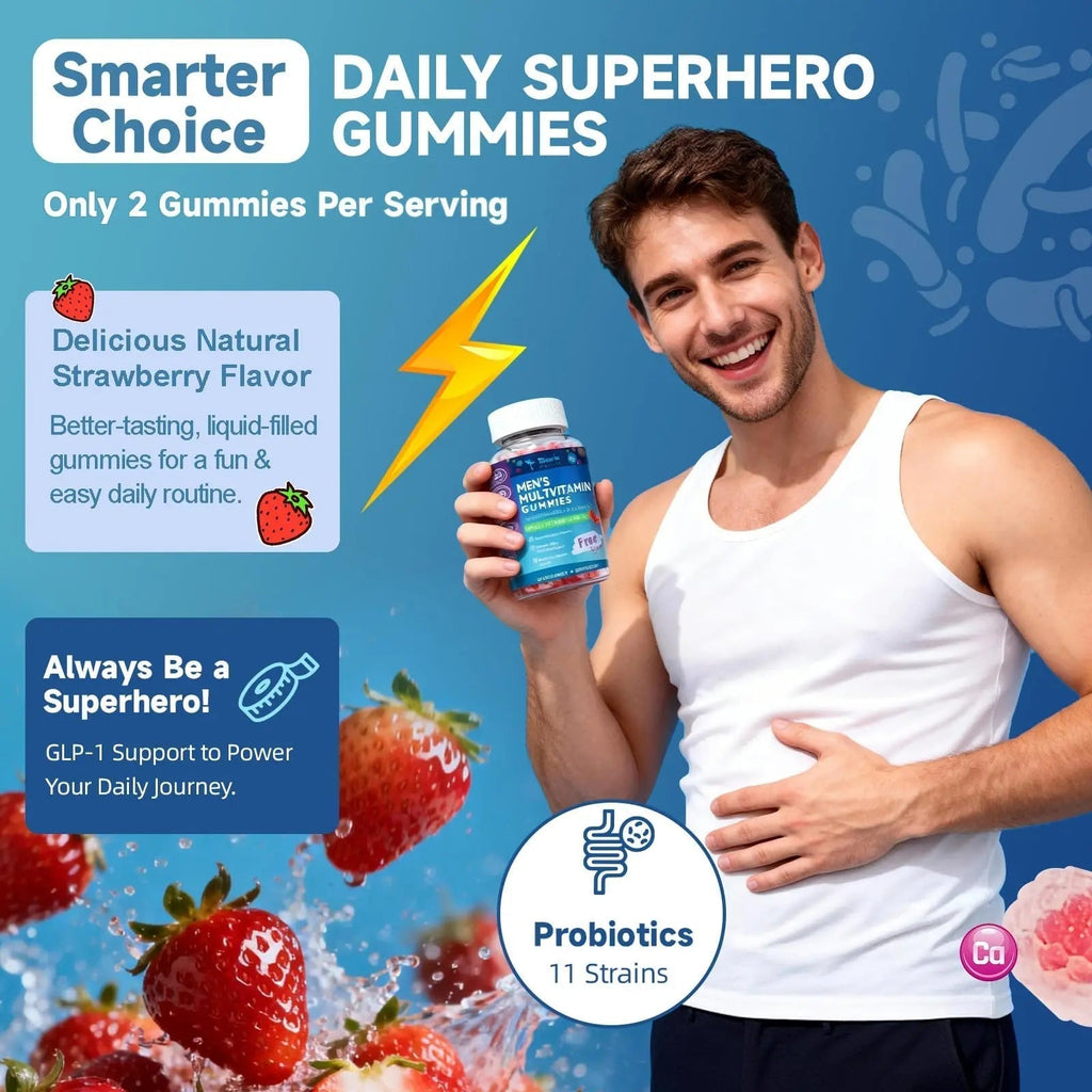 Totaria Sugar Free Multivitamin for Men with Omega 3, Probiotics, Mens Multivitamins Gummies w/Methylated B Complex Totaria Au supplements