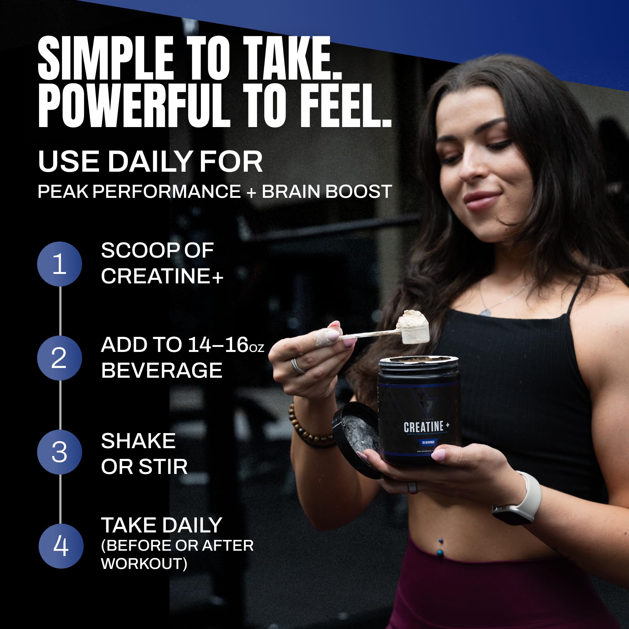 VEDGE Nutrition Creatine + | Vegan Plant-Based Creatine Monohydrate Powder | Energy, Performance & Function | Ergogenic Aids for Athletes | Unflavored, 30 Servings VEDGE Au supplements