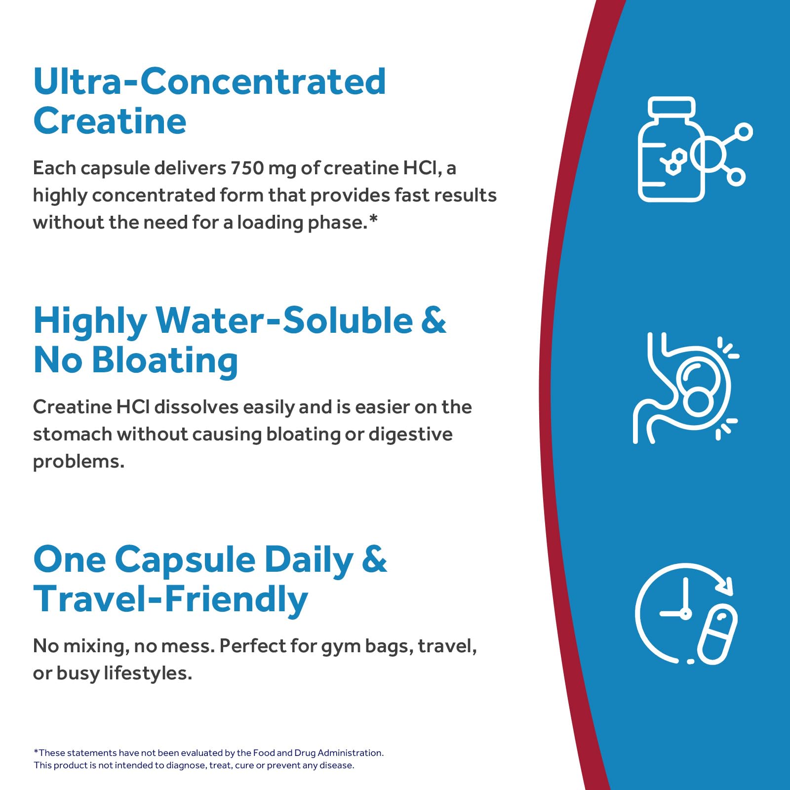 Doctor's Recipes Creatine HCl Capsules, 750 mg, Creatine Hydrochloride for Women & Men, Strength & Recovery, Brain Health, Fast Absorbing, Vegan, 90 Capsules Doctor's Recipes Au supplements
