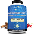 Nutrivein Premium Berberine 1200 mg with Ceylon Cinnamon - 120 Capsules: High-Absorption Berberine Supplement