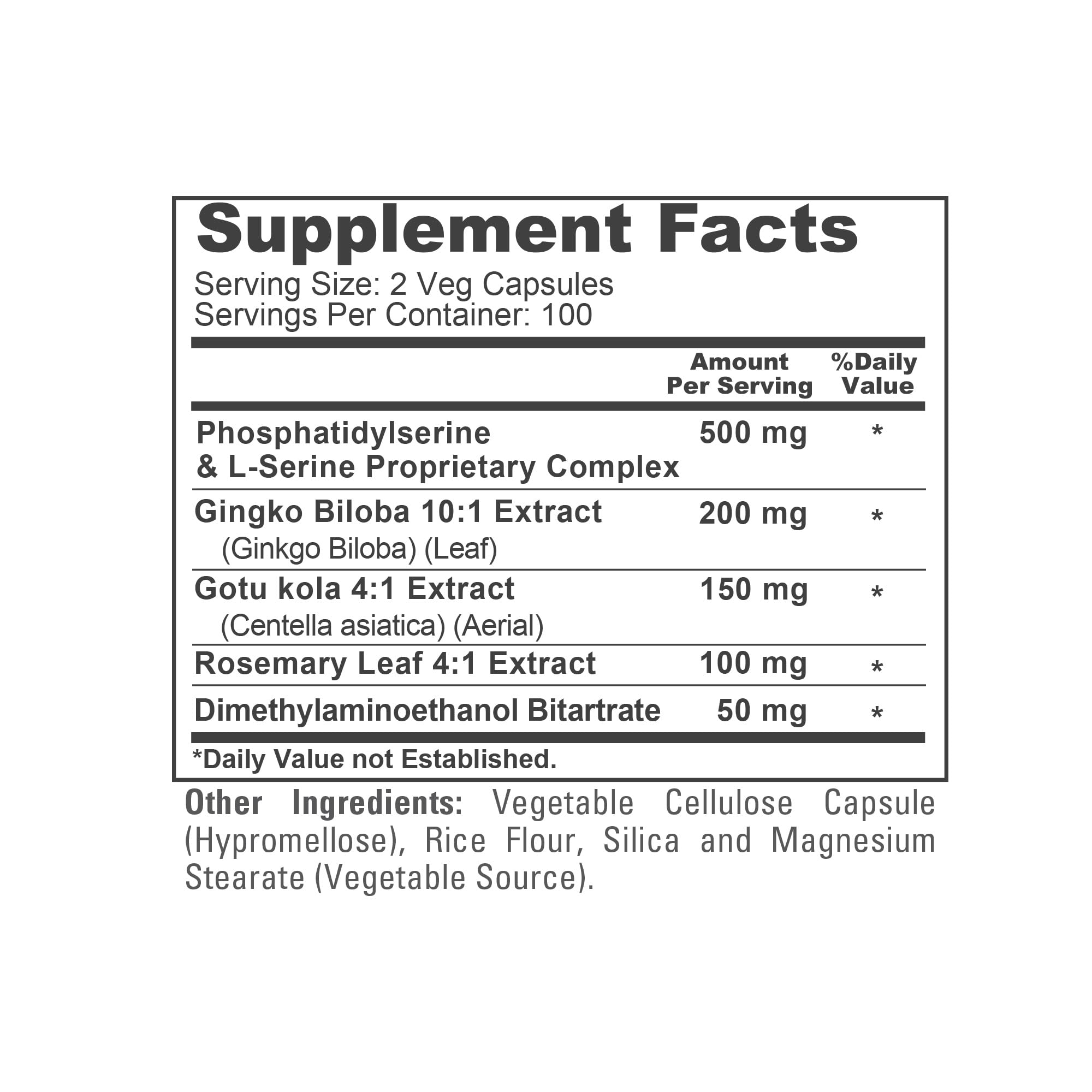 NusaPure Phosphatidylserine Memory Ultimate Complex 1000mg 200 Vegetarian Caps (Vegan, Non-GMO) NusaPure Au supplements