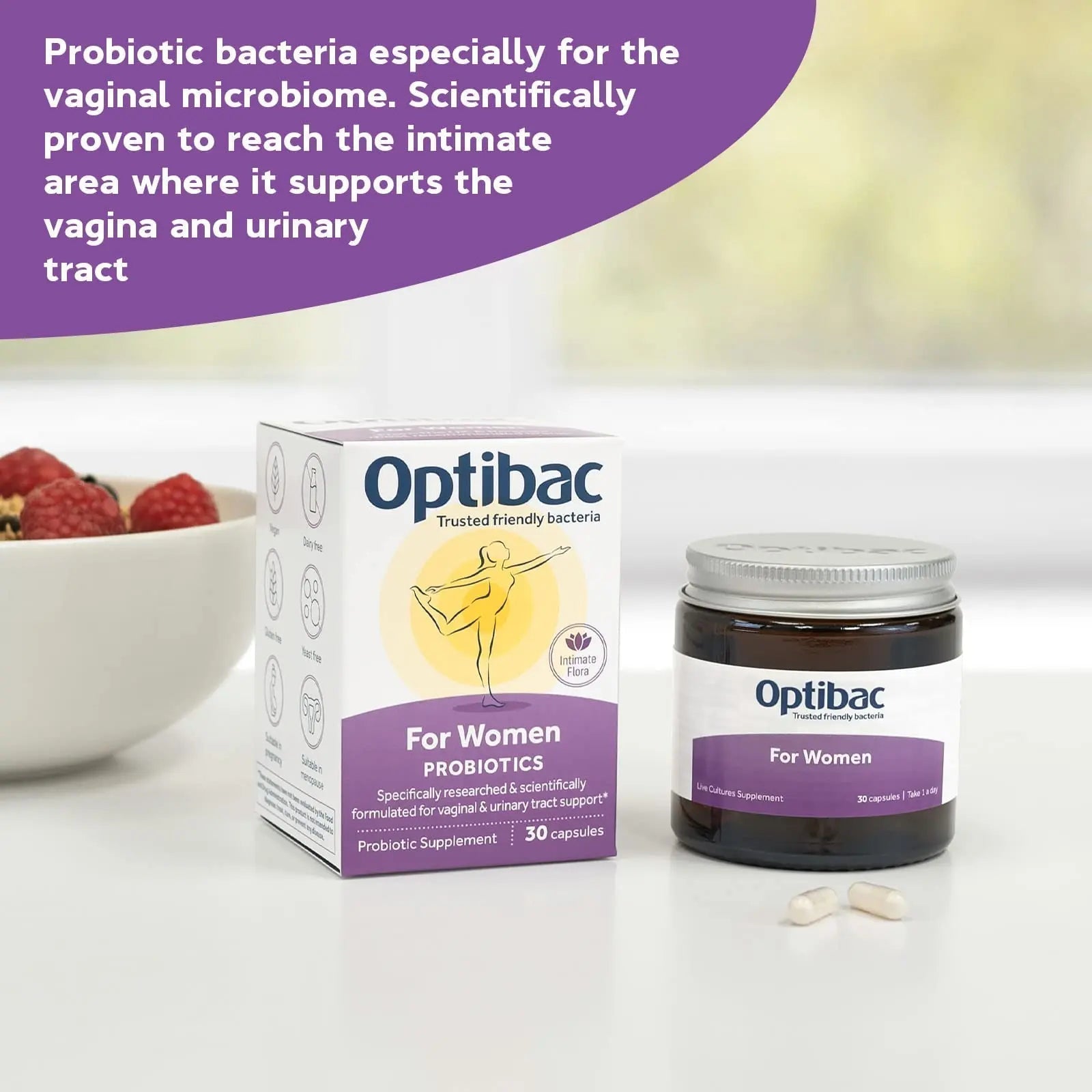 Optibac Probiotics for Women - Vegan Probiotic to Support Vagina Flora and Urinary Tract Health - 14 Capsules Optibac Probiotics Au supplements