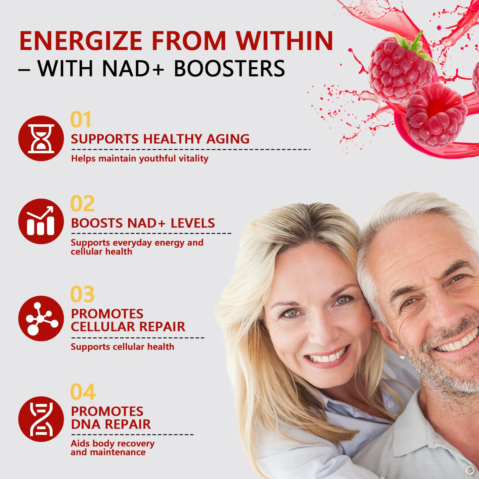 Buporai NAD Supplement 1000 mg Liquid Packets - NAD Supplements for Women & Men with Nicotinamide Riboside, Resveratrol, PQQ, Quercetin - NMNH Supplement Alternative for Anti-Aging, Energy-30 Packets Buporai Au supplements