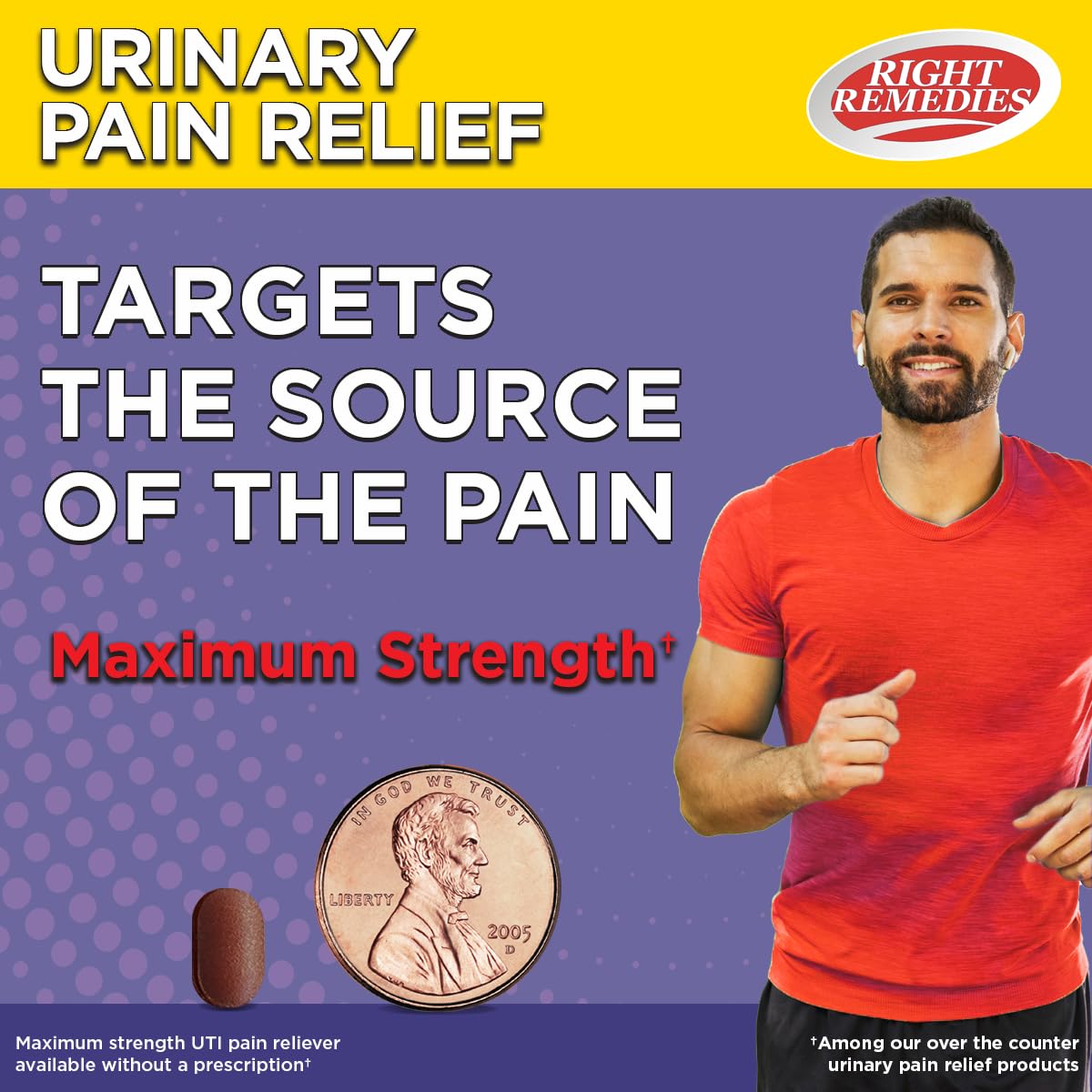 RIGHT REMEDIES Urinary Pain Relief Phenazopyridine HCl 99.5mg Tablets | Maximum Strength OTC for Fast Relief of UTI Pain, Burning and Bladder discomfort | Generic AZO Maximum Strength (72 Count) RIGHT REMEDIES Au supplements