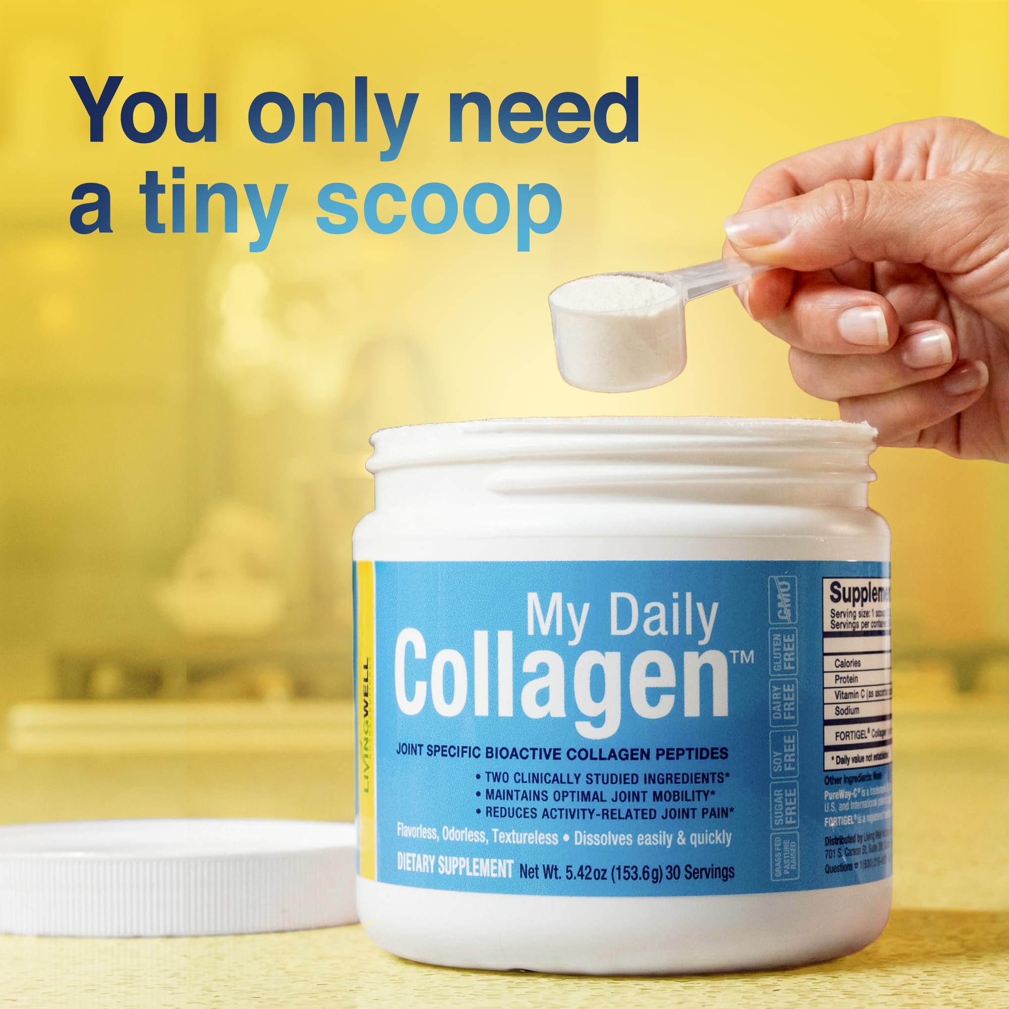 Premium Collagen Peptides Type 1 & 3 Collagen Powder - Hydrolyzed Bovine with Protein & Vitamin C – Unflavored Powdered Peptides Protein for Men and Women Joint & Cartilage Health – 30 Servings My Daily Collagen Au supplements