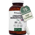 PRISTINE'S Creatine Monohydrate Capsules for Women & Men - NSF Certified 75 Day Supply 3G Creatine Pills for Women - Cognitive & Athletic Performance Support