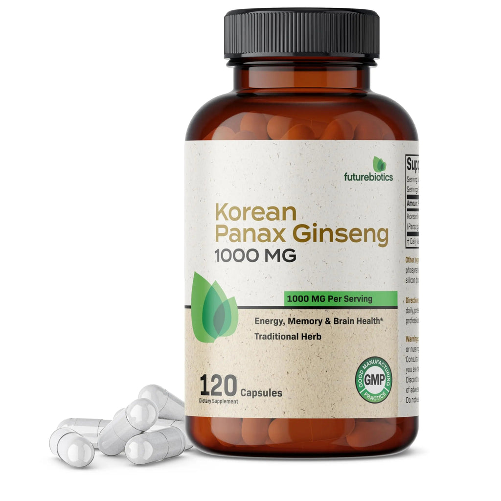 Futurebiotics Korean Panax Ginseng 1000 MG Per Serving Energy, Memory & Brain Health Futurebiotics Au supplements