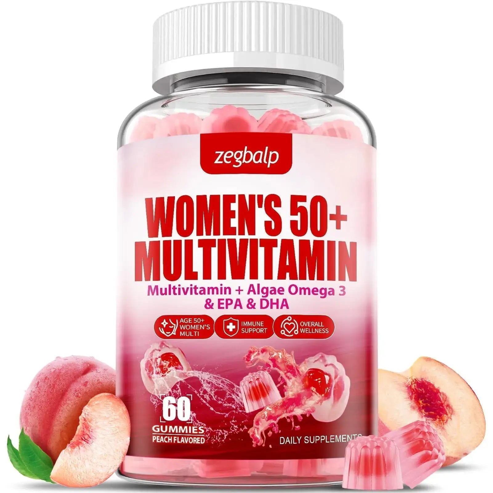 ZEGBALP Sugar-Free Womens Multivitamin 50 Plus Gummies with Calcium, Magnesium, Zinc, Vitamin A, C, D3, E, K2, B Complex, Folate, Biotin ZEGBALP Au supplements