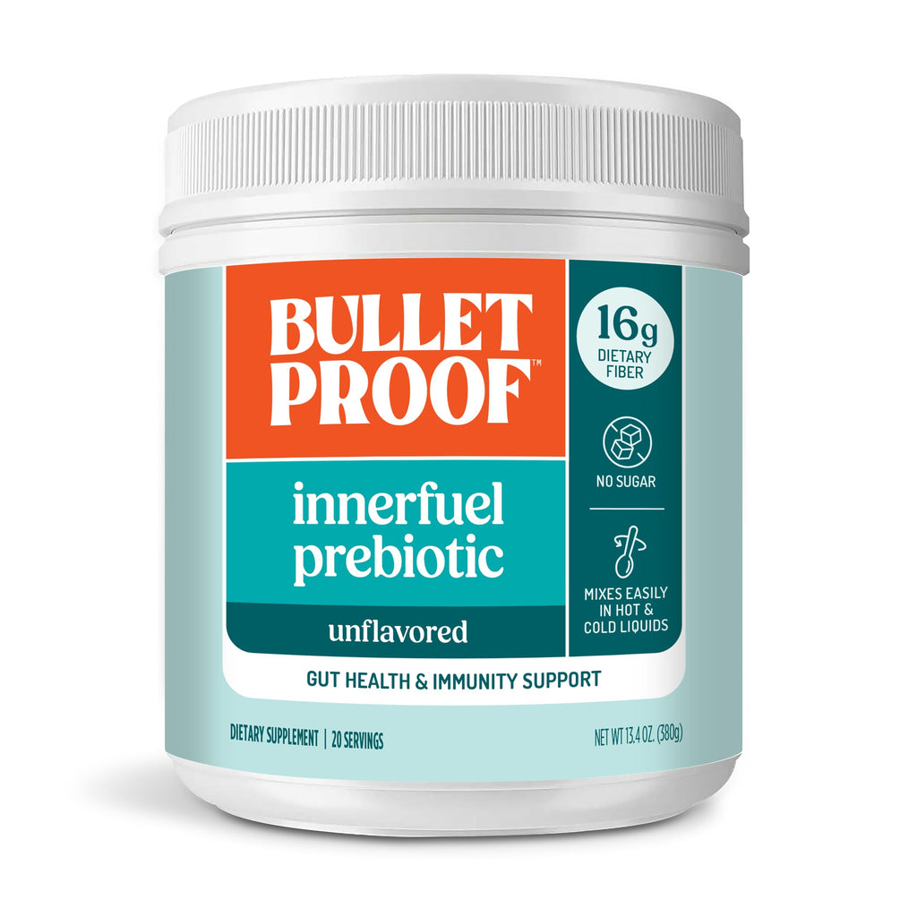 Bulletproof Innerfuel Prebiotic Fiber Powder, Unflavored, 16g Fiber, Plant-Sourced, Non-GMO & Third-Party Tested