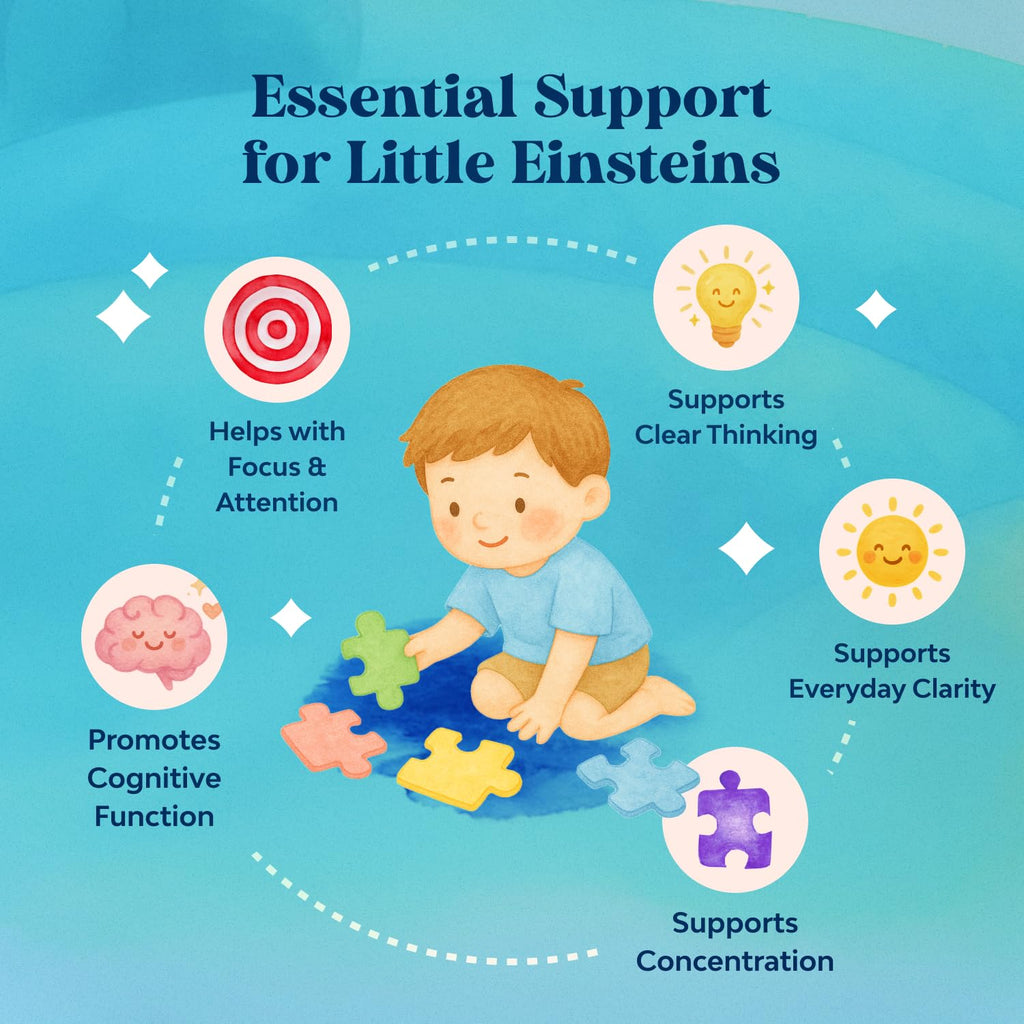 Kids Focus Gummies - Nootropics Brain Support Supplement for Kids with Green Tea Extract, B6 & B12 Vitamins for Memory and Brain Focus - Herbal Concentration Chews for Children - 90 Count Natures Craft Au supplements