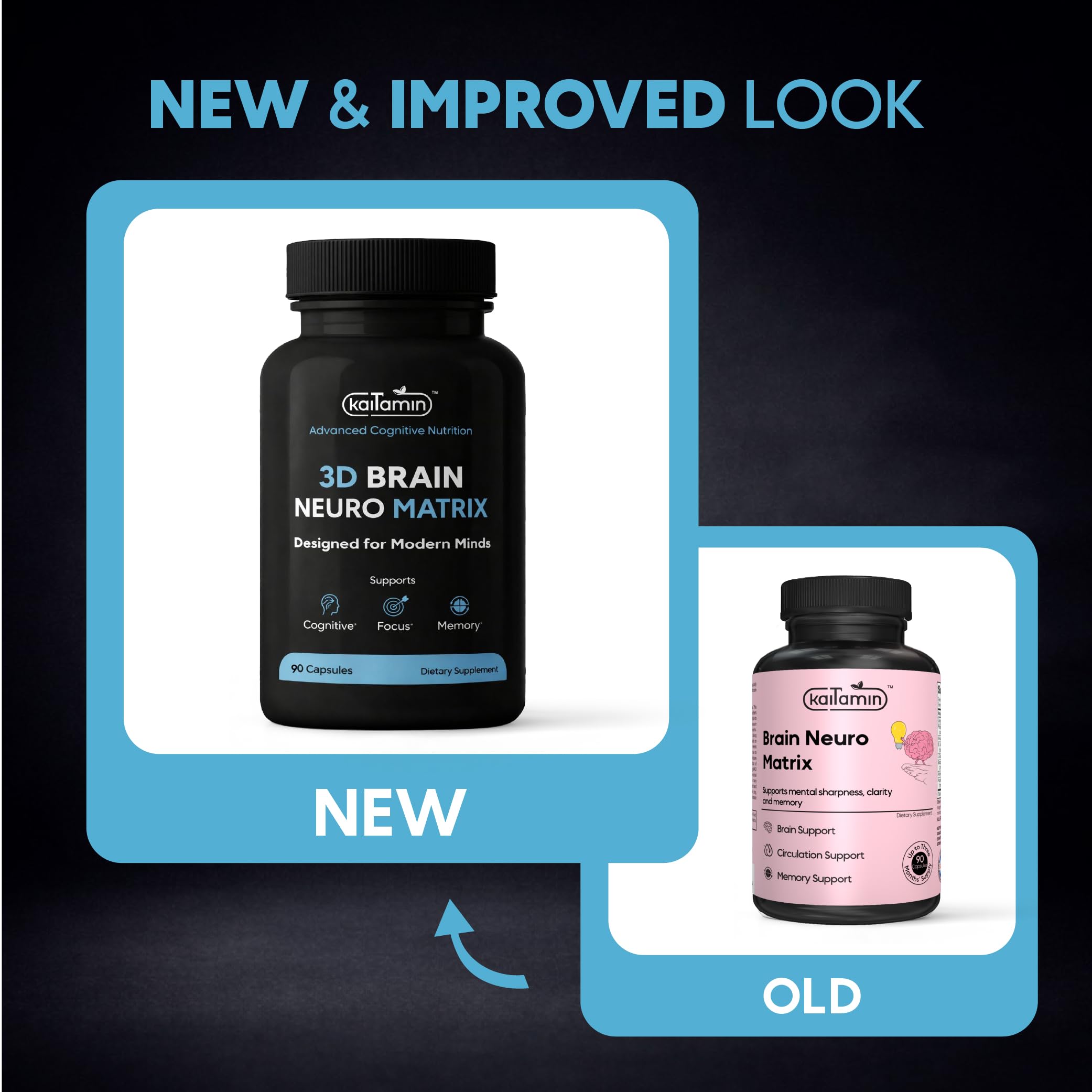 Brain Neuro Matrix – Memory & Focus Nootropic with Ginkgo Biloba & Huperzine A – Caffeine-Free Vegan Brain Supplement for Clarity, Focus & Mood – 90 Capsules (3-Month Supply) Kaitamin Au supplements