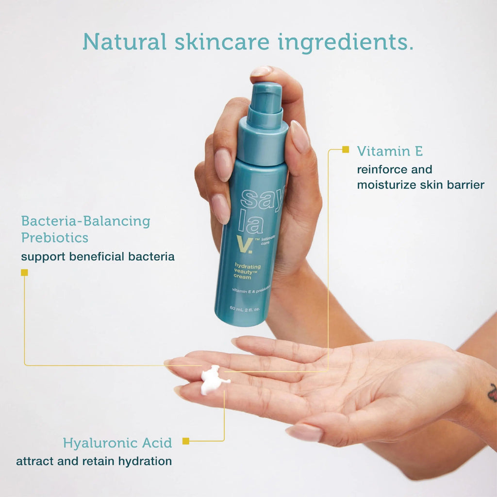 SAY LA V. Hydrating Veauty Cream, Intimate Vulva Moisturizing Skincare for Dryness with Prebiotics SAY LA V Au supplements