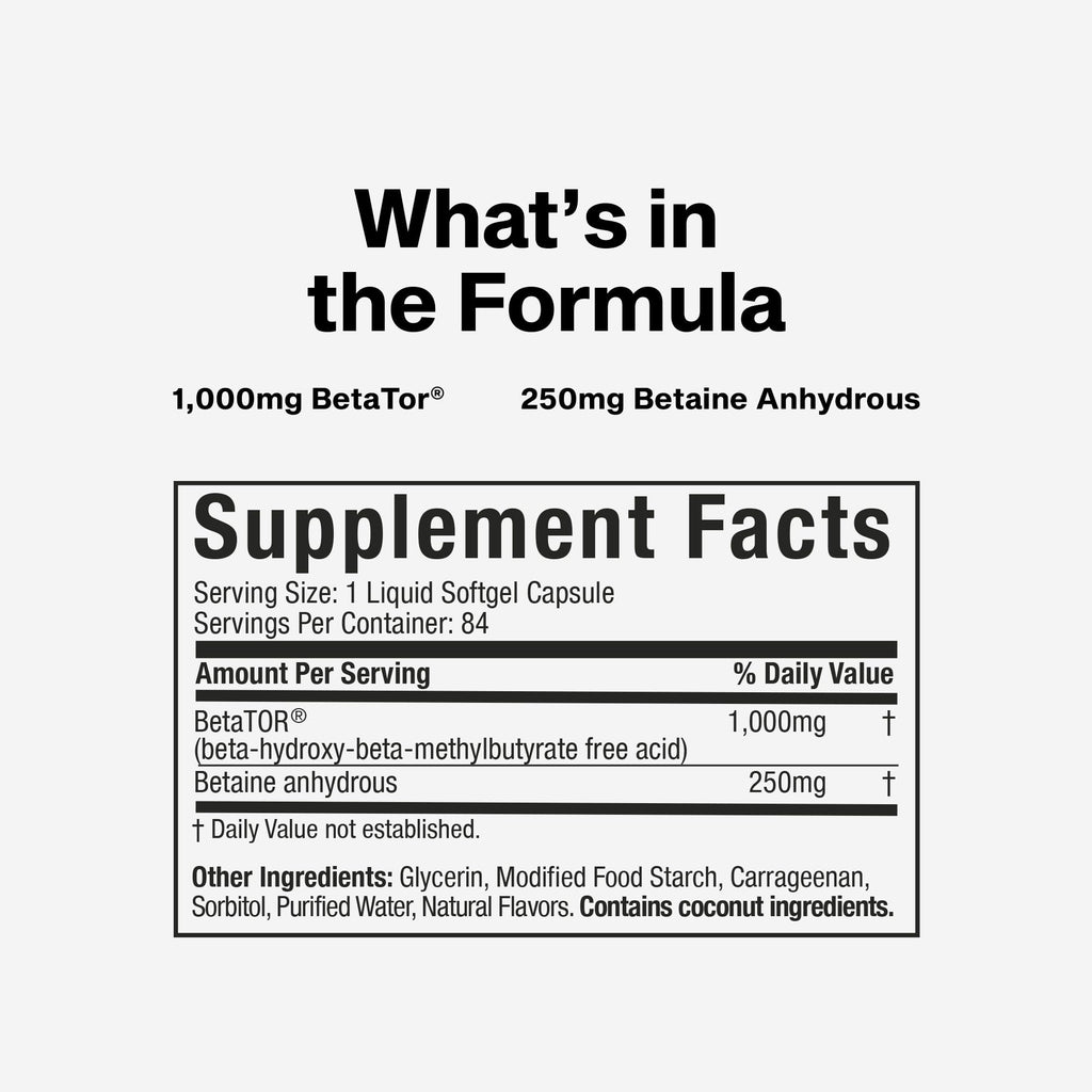 Muscletech HMB Supplements 1000mg, Clear Muscle (42 Liquid Softgels) - Highest Grade HMB for Lean Muscle & Recovery-HMB Free Acid Muscle Supplement-Help Decrease