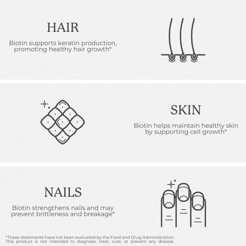 Bliss Serenity Biotin 10000mcg - Max Strength Biotin Supplement - Hair Skin and Nails Vitamins Bliss Serenity Au supplements