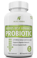 Fast Natural Bloating Relief - Bifidus Best Advanced Probiotic 60 Day + Kombucha Guide - Premium Probiotics for Men and Women - for Intestinal Problems, Bloating, Diarrhea, Gas, Bladder, UTI Alice Foods Au supplements