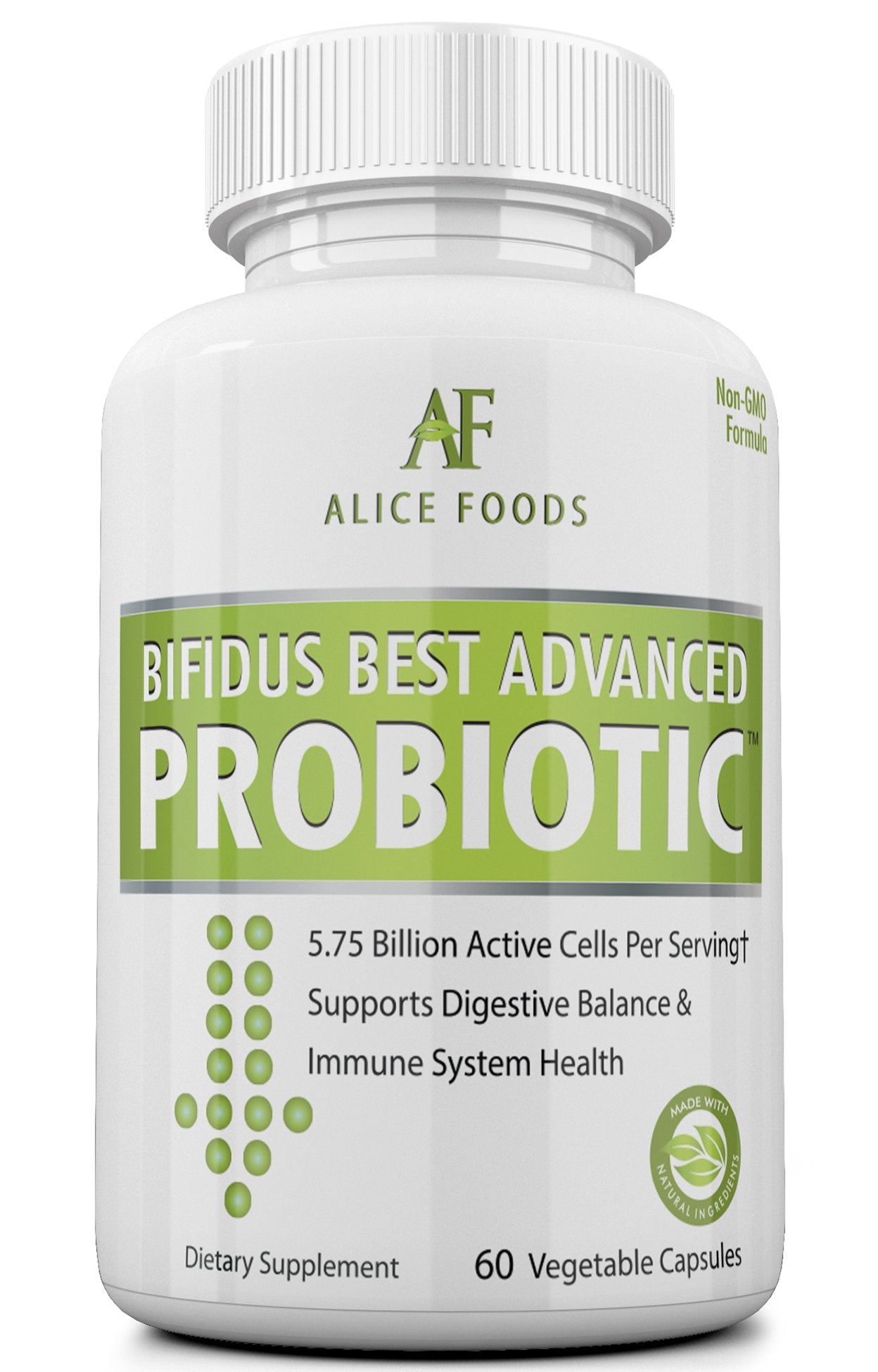 Fast Natural Bloating Relief - Bifidus Best Advanced Probiotic 60 Day + Kombucha Guide - Premium Probiotics for Men and Women - for Intestinal Problems, Bloating, Diarrhea, Gas, Bladder, UTI Alice Foods Au supplements
