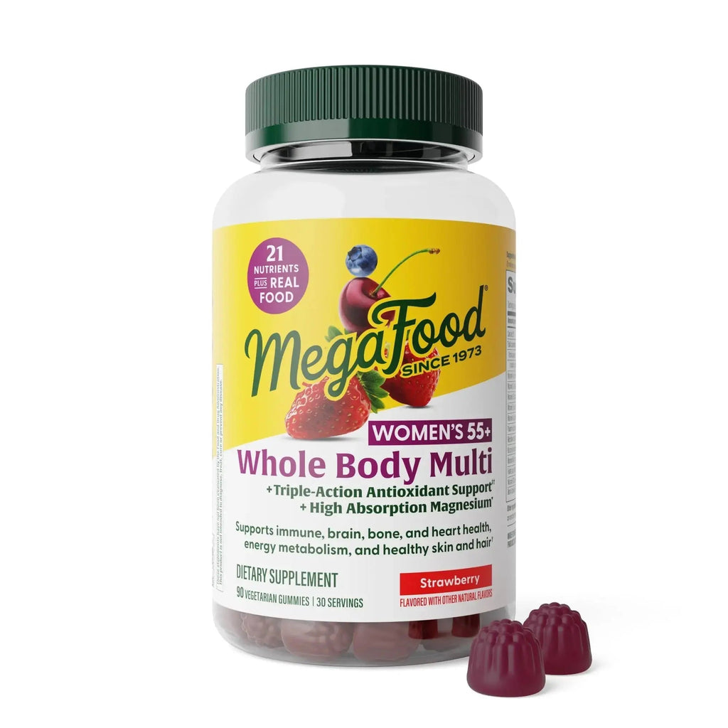 MegaFood Whole Body 55+ Womens Multivitamin - Multivitamin for Women - Vitamin D3 K2, Magnesium Citrate, Biotin & Folate - Bone Health MegaFood Au supplements
