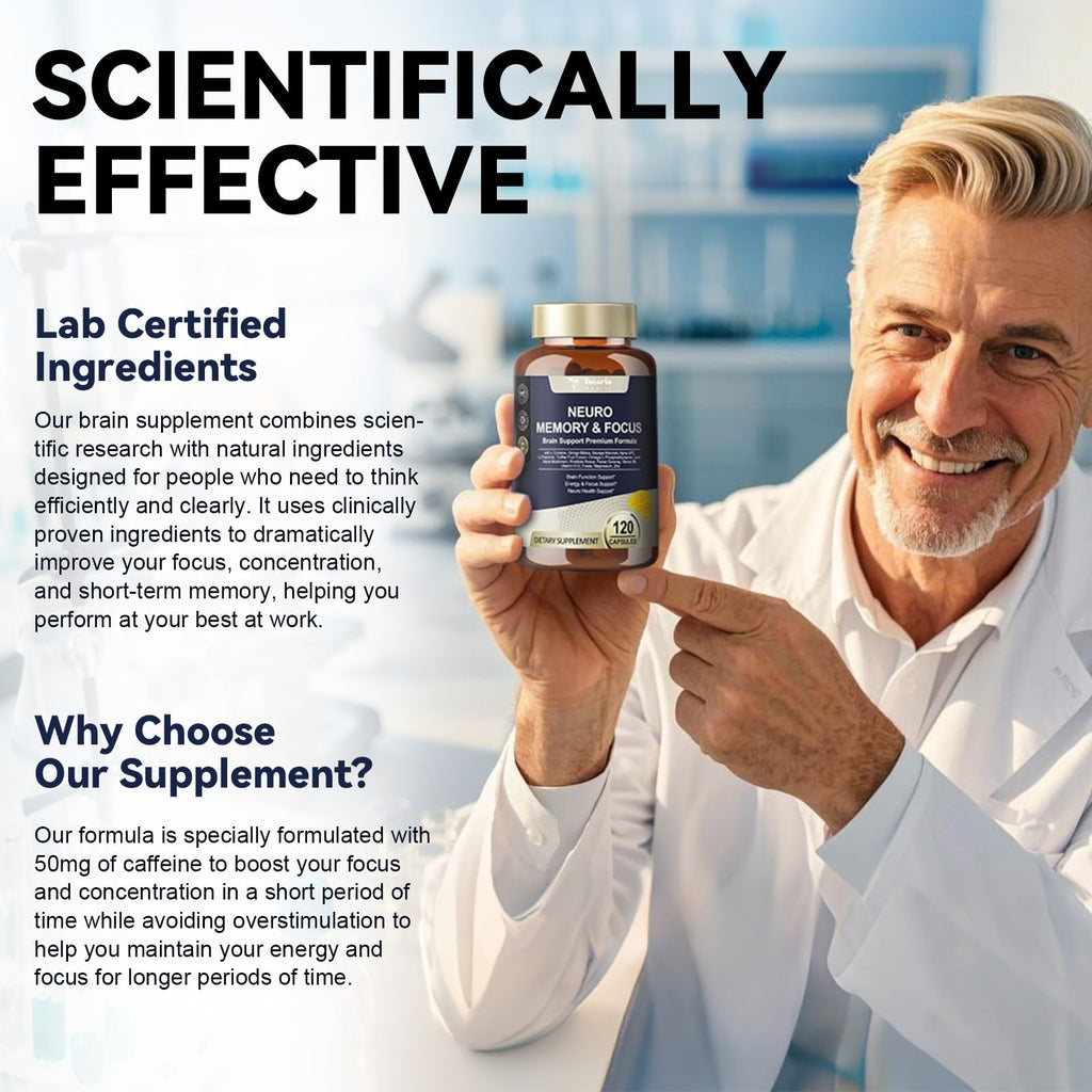 25 in 1 Brain Supplements for Memory and Focus & Neuro Health - Daily Brain Nootropic Cognitive Supplement with L-Tyrosine, Bacopa Monnieri, Ginkgo Biloba, Alpha GPC - Non-GMO, Gluten Free Totaria Au supplements