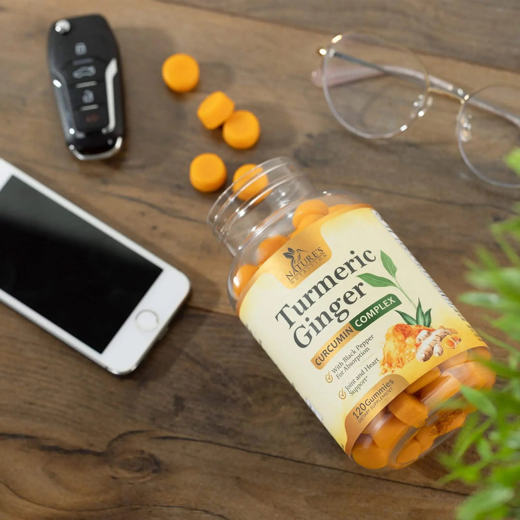 Turmeric Ginger Gummies - Vegan Turmeric Curcumin Gummy with 95% Curcuminoids Nature's Nutrition Au supplements