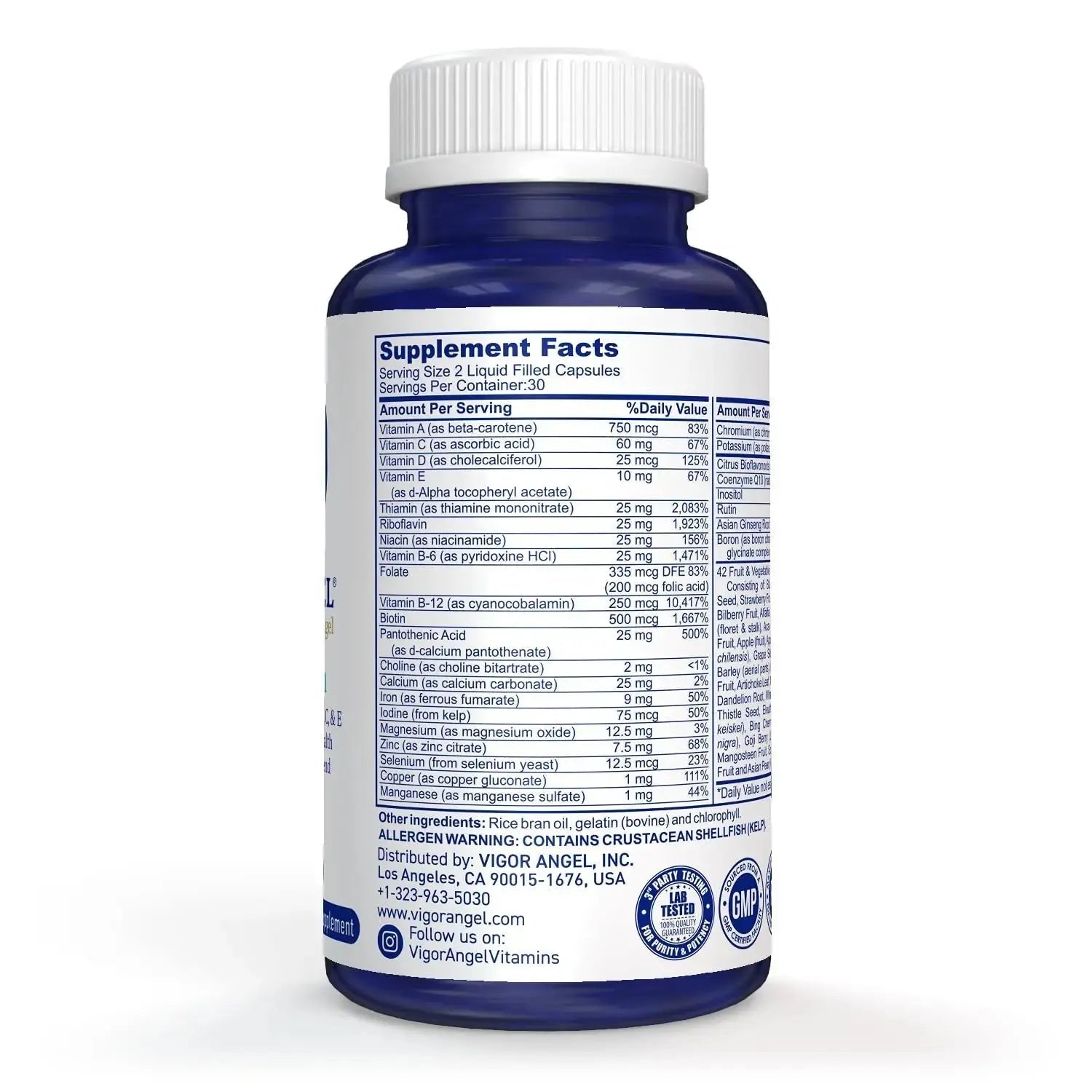 VIGOR ANGEL Multivitamin, 60 Liquid Capsules VIGOR ANGEL Au supplements