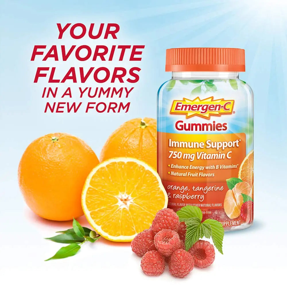 Emergen-C 750mg Vitamin C Gummies for Adults, Immunity Gummies with B Vitamins Emergen-C Au supplements
