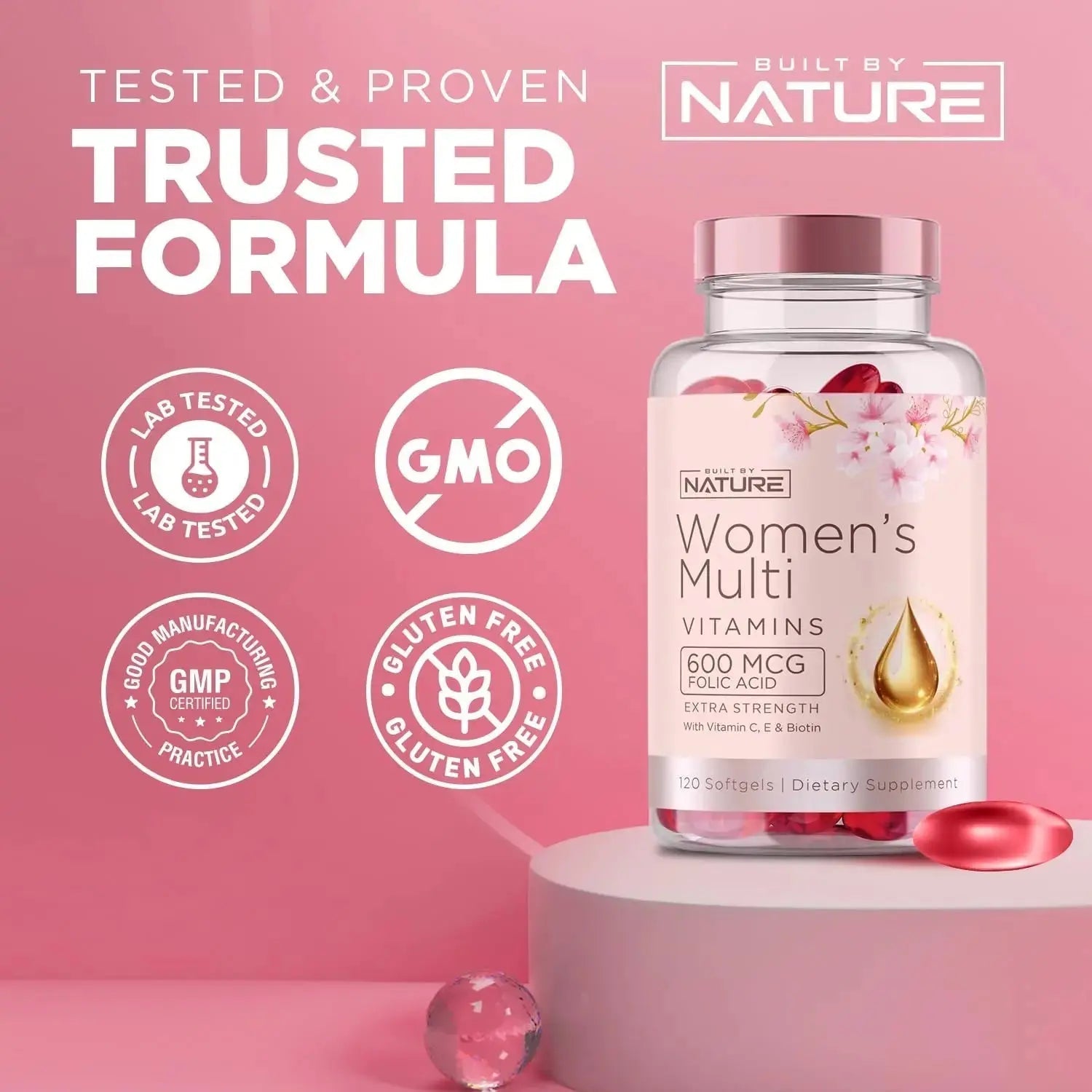 Built by Nature Vitamins for Women – Women's Complete Daily Multivitamin Supplement with A, B, C, D, E, Iron, Calcium, Magnesium and Multi Minerals Built by Nature Au supplements