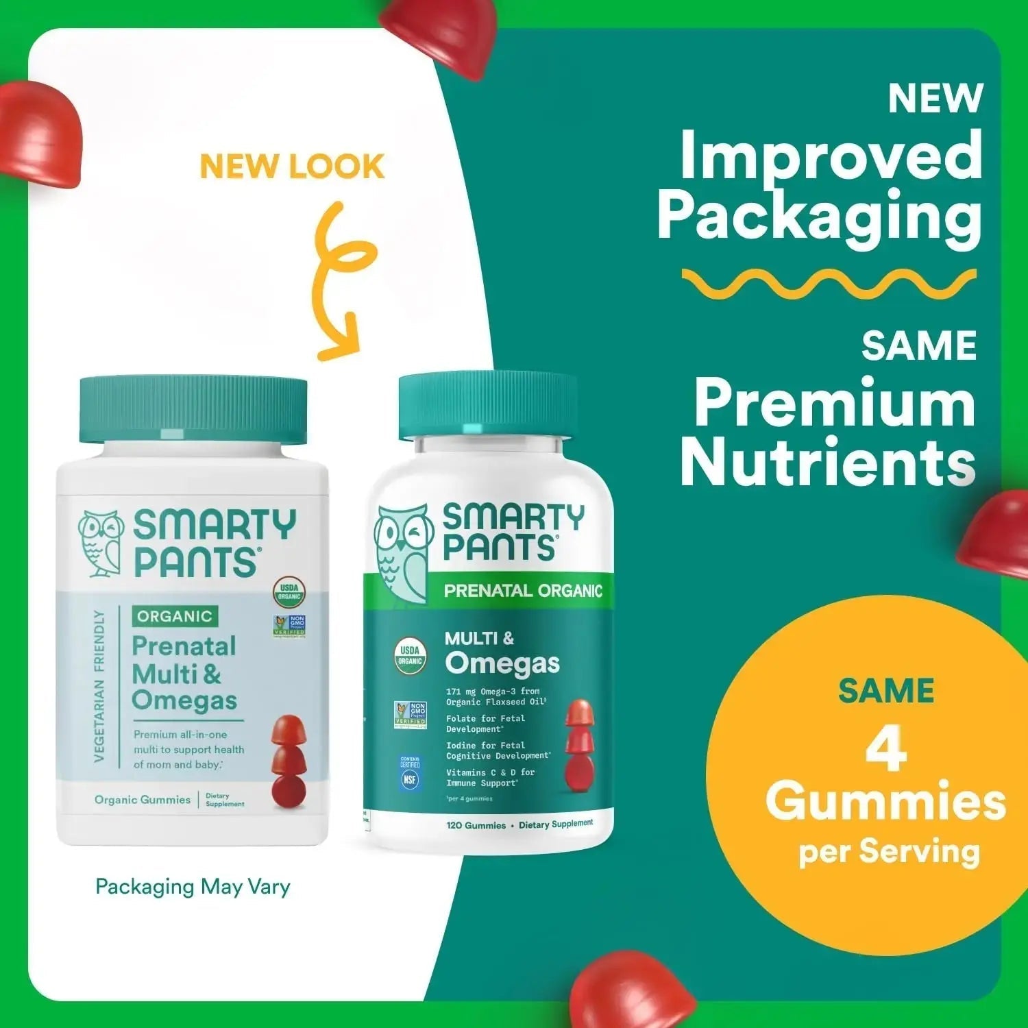 SmartyPants Organic Prenatal Vitamins for Women, Multivitamin Gummies: Biotin, Methylfolate, Omega 3 (ALA), Vitamin D3, C, Vitamin B12, B6, A, K2 & Zinc SmartyPants Au supplements