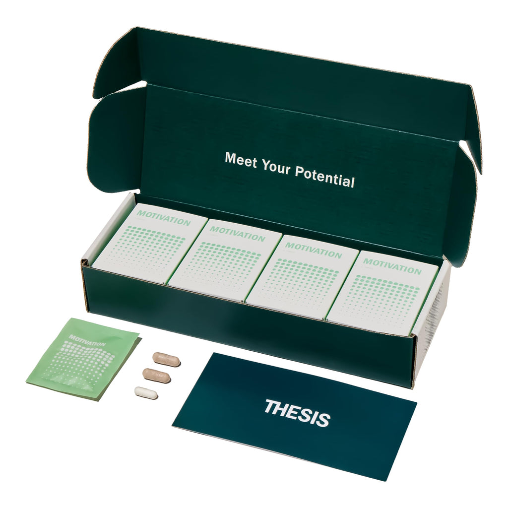 Thesis Motivation - Nootropic Brain Support Supplement - Promotes Healthy Brain Energy, Focus & Beat Procrastination - Artichoke Extract, Dynamine, L-Phenylalanine & L-Theanine - 24 Servings THESIS Au supplements